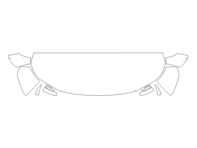 armada Avery Dennison Clear Bra Hood Precut PPF Diagram