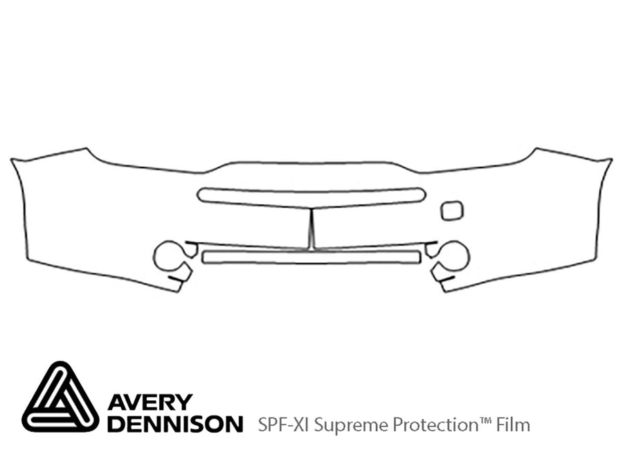 cube Avery Dennison Clear Bra Bumper Precut PPF Diagram