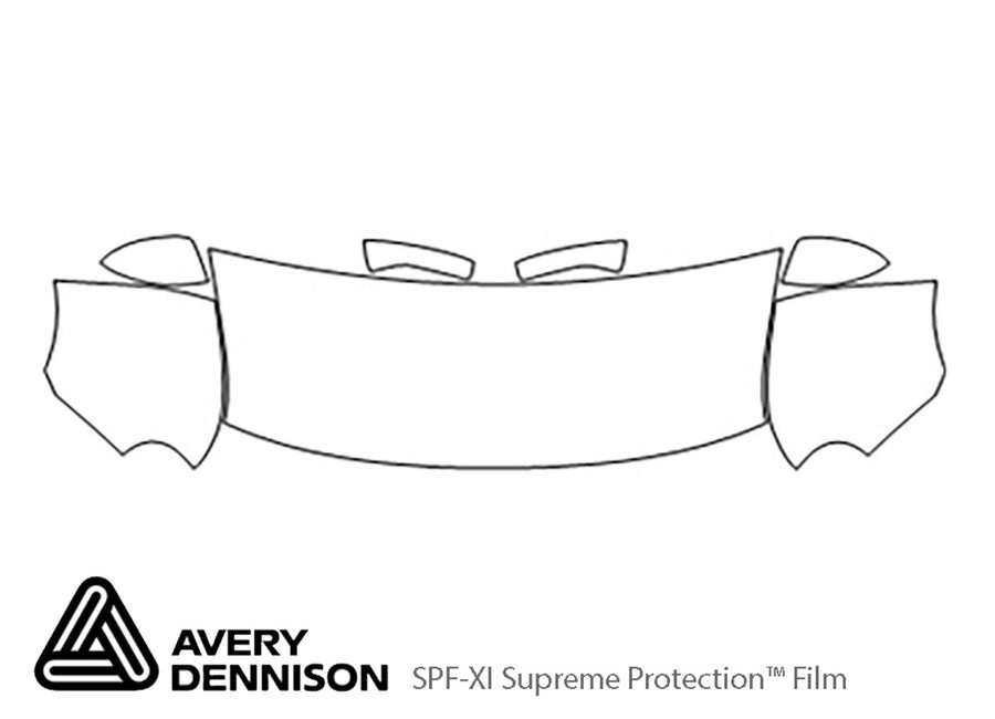 cube Avery Dennison Clear Bra Hood Precut PPF Diagram