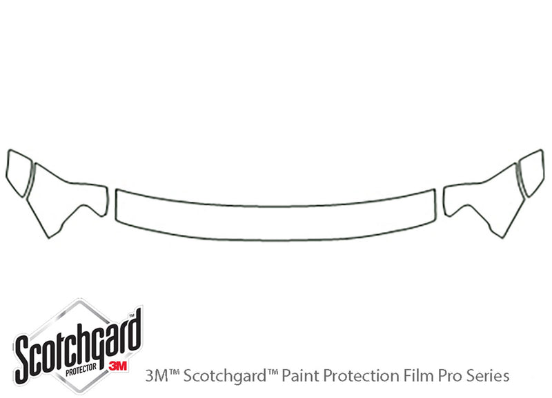 frontier 3M Clear Bra Hood Precut PPF Diagram