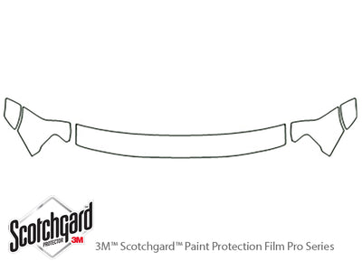 frontier 3M Clear Bra Hood Precut PPF Diagram