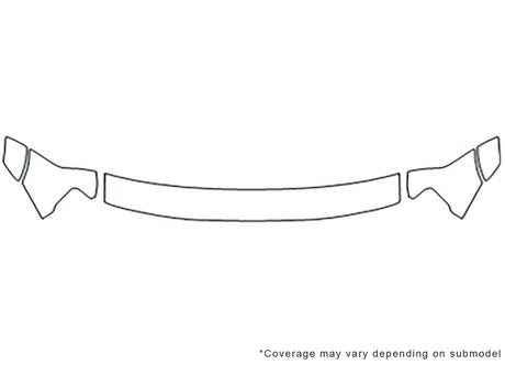 frontier 3M Clear Bra Hood Precut PPF Diagram
