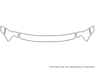 frontier Avery Dennison Clear Bra Hood Precut PPF Diagram