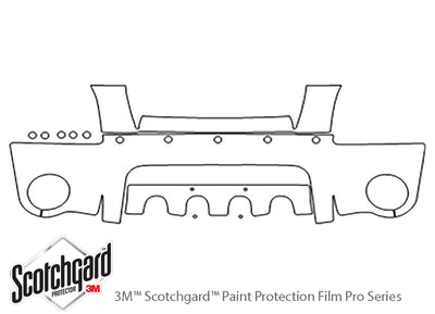 frontier 3M Clear Bra Bumper Precut PPF Diagram