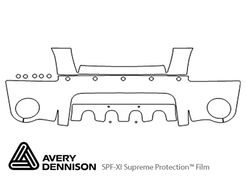 frontier Avery Dennison Clear Bra Bumper Precut PPF Diagram