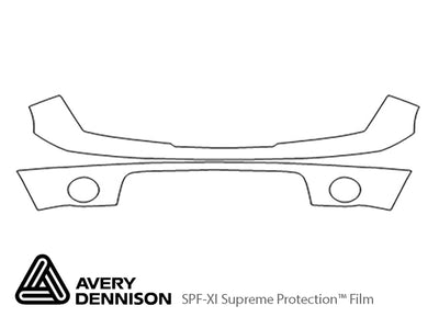 frontier Avery Dennison Clear Bra Bumper Precut PPF Diagram