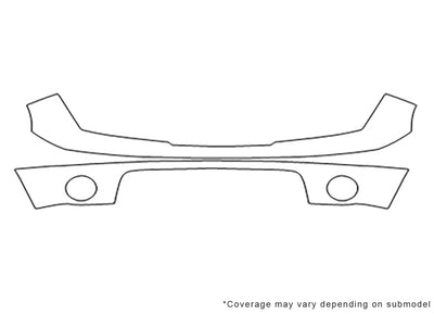 frontier Avery Dennison Clear Bra Bumper Precut PPF Diagram