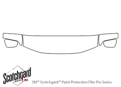 frontier 3M Clear Bra Hood Precut PPF Diagram