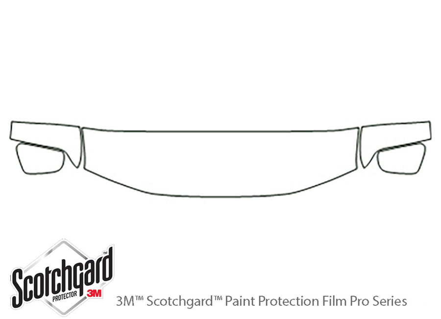 frontier 3M Clear Bra Hood Precut PPF Diagram