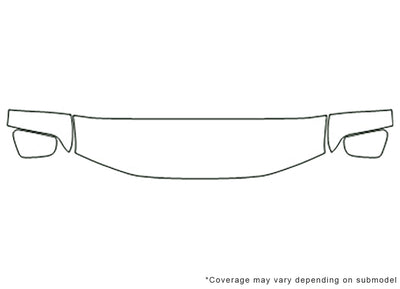 frontier Avery Dennison Clear Bra Hood Precut PPF Diagram
