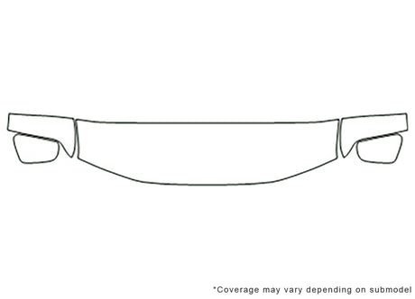 frontier Avery Dennison Clear Bra Hood Precut PPF Diagram