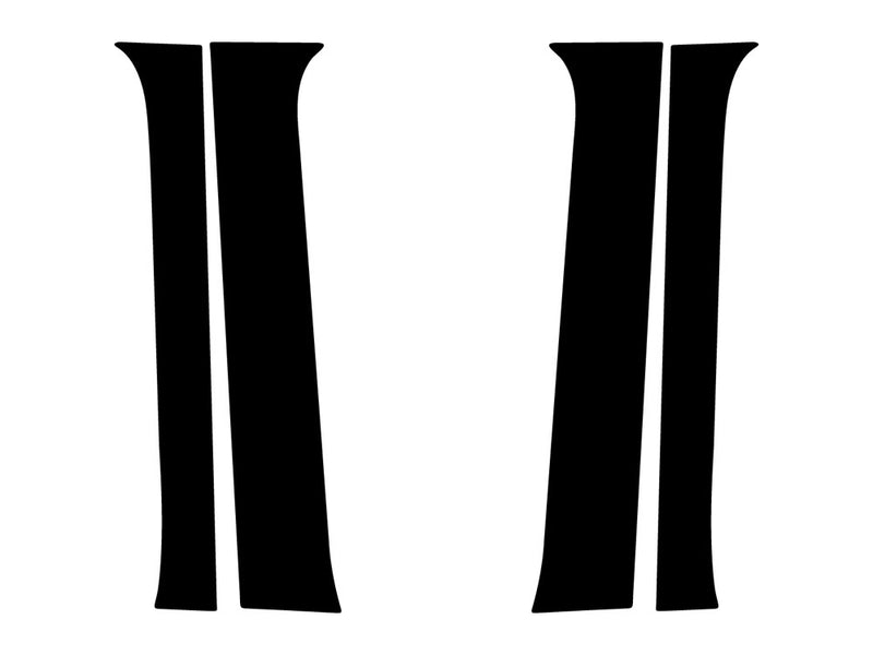 nissan frontier 2005-2023 (crew cab) Carbon Fiber Pillar Trim Diagram