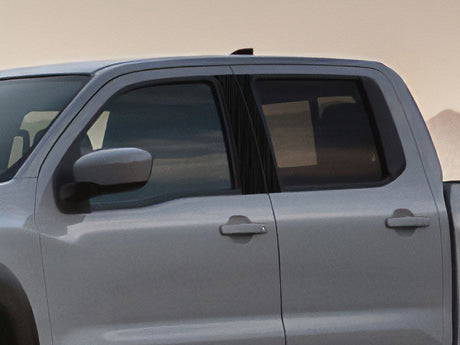 nissan frontier 2005-2023 (crew cab) Brushed Aluminum Black Pillar Cover Diagram