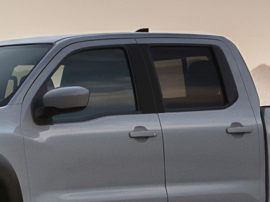 nissan frontier 2005-2023 (crew cab) Gloss Black Pillar Cover Diagram