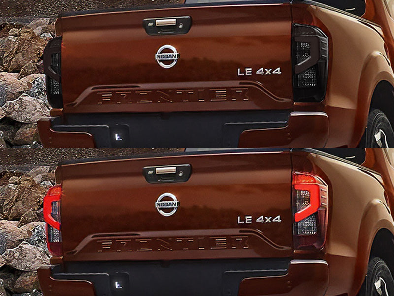 frontier Before and After Smoked Taillights