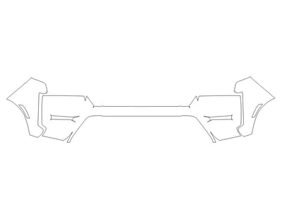 frontier 3M Clear Bra Bumper Precut PPF Diagram