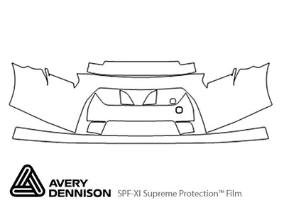 gt-r Avery Dennison Clear Bra Bumper Precut PPF Diagram
