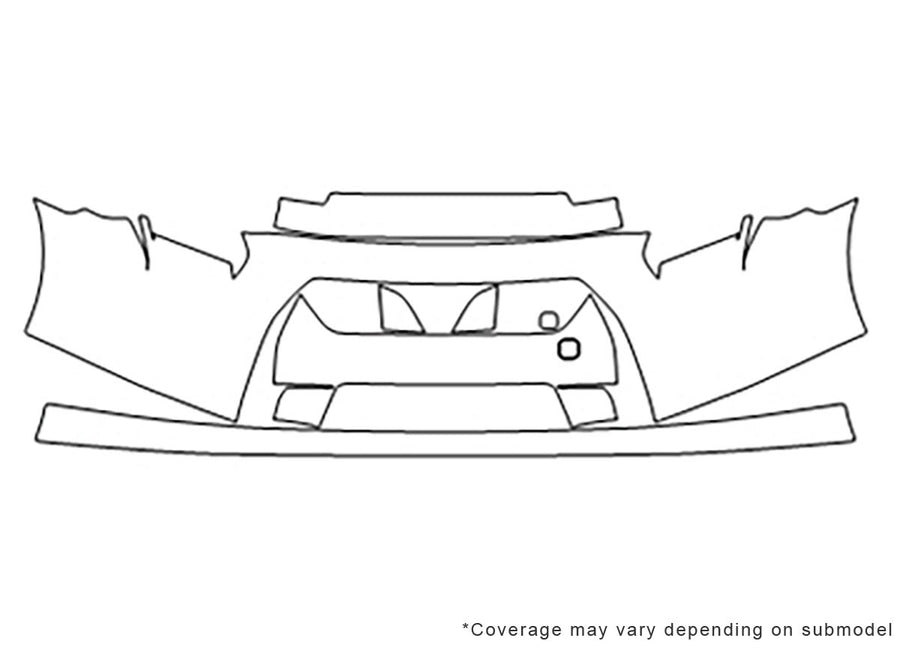 gt-r 3M Clear Bra Bumper Precut PPF Diagram
