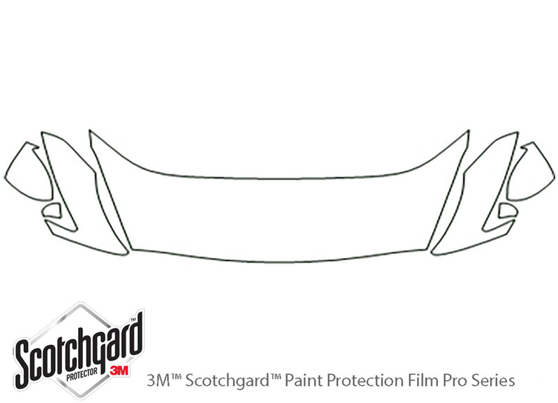 gt-r 3M Clear Bra Hood Precut PPF Diagram