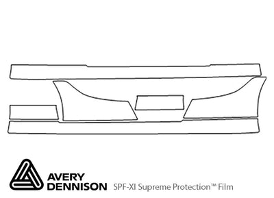 gt-r Avery Dennison Clear Bra Door Cup Precut PPF Diagram
