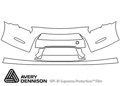 gt-r Avery Dennison Clear Bra Bumper Precut PPF Diagram
