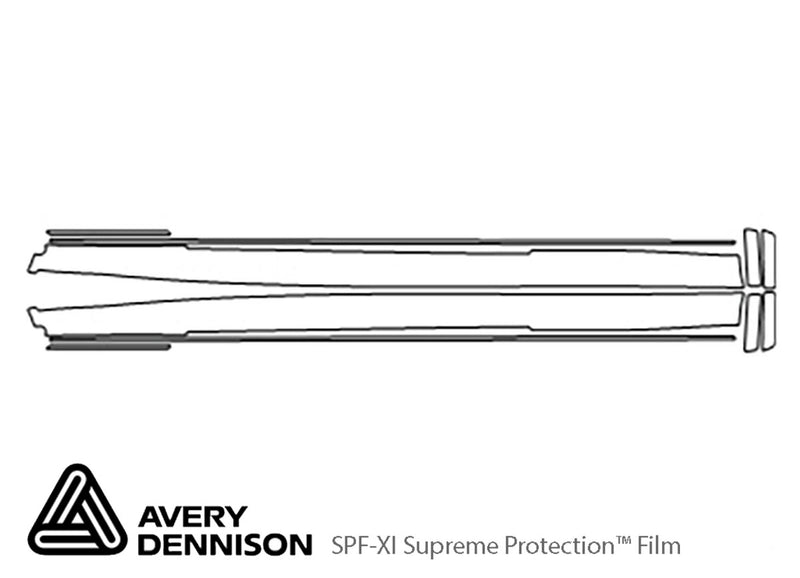 gt-r Avery Dennison Clear Bra Door Cup Precut PPF Diagram