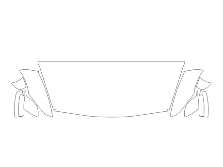 gt-r 3M Clear Bra Hood Precut PPF Diagram