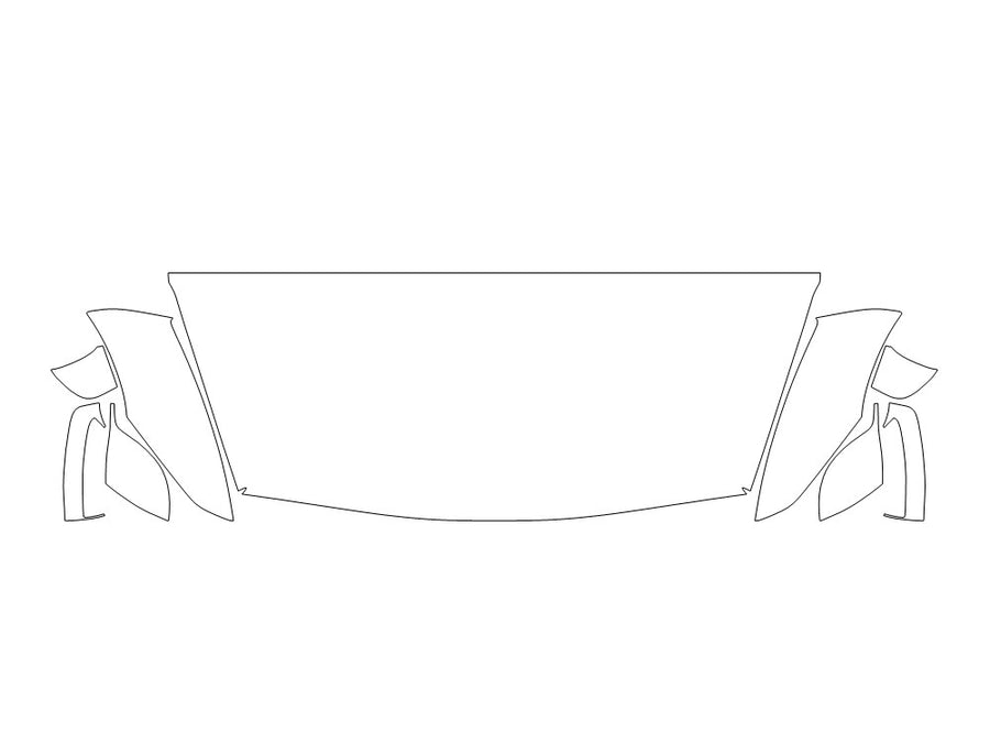 gt-r 3M Clear Bra Hood Precut PPF Diagram