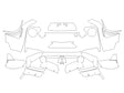 gt-r Avery Dennison Clear Bra Door Cup Precut PPF Diagram