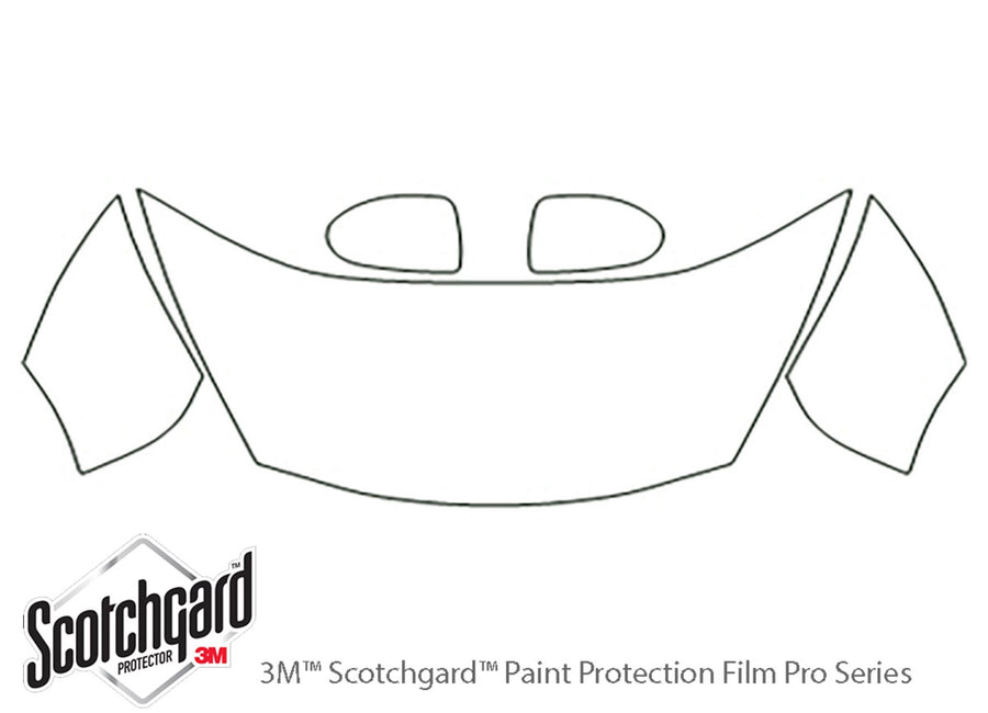 juke 3M Clear Bra Hood Precut PPF Diagram