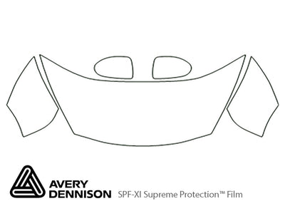 juke Avery Dennison Clear Bra Hood Precut PPF Diagram