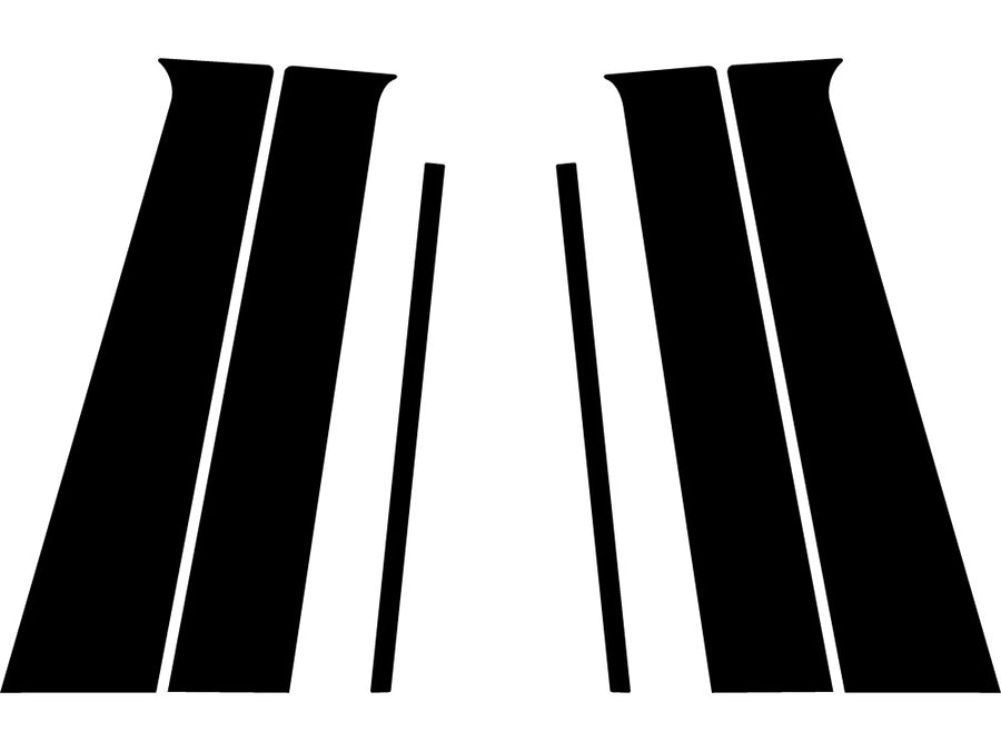 nissan kicks 2018-2024 Matte Black Pillar Trim Diagram