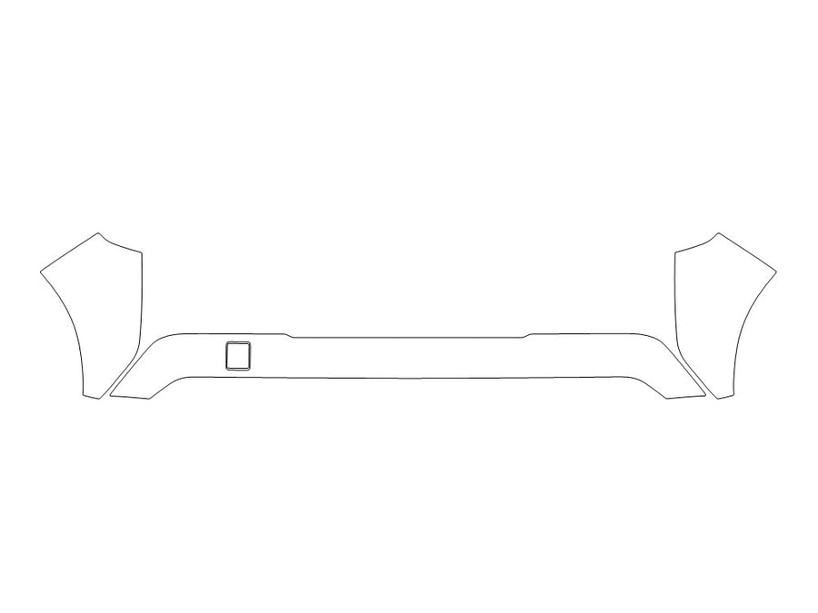 kicks Avery Dennison Clear Bra Bumper Precut PPF Diagram