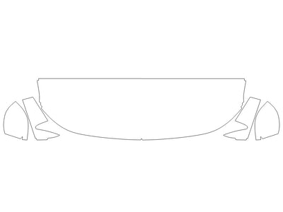kicks 3M Clear Bra Hood Precut PPF Diagram