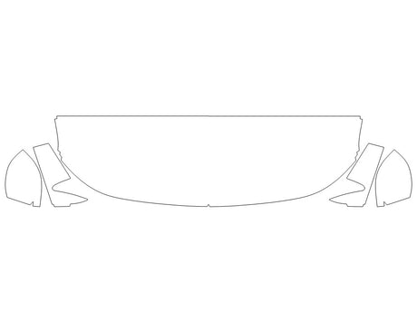 kicks Avery Dennison Clear Bra Hood Precut PPF Diagram