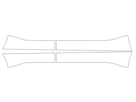 kicks 3M Clear Bra Door Cup Precut PPF Diagram