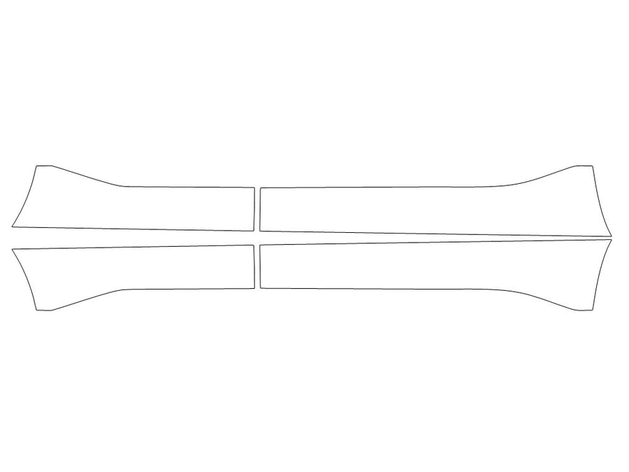 kicks 3M Clear Bra Door Cup Precut PPF Diagram