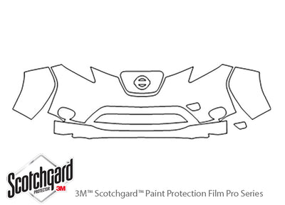 leaf 3M Clear Bra Bumper Precut PPF Diagram