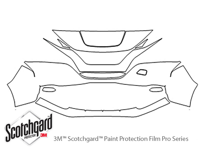 leaf 3M Clear Bra Bumper Precut PPF Diagram