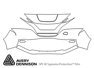 leaf Avery Dennison Clear Bra Bumper Precut PPF Diagram