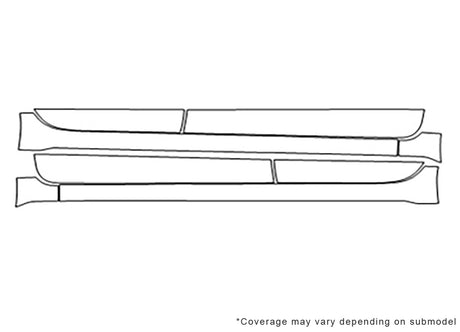 leaf 3M Clear Bra Door Cup Precut PPF Diagram