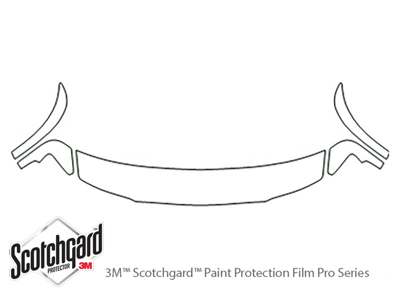 maxima 3M Clear Bra Hood Precut PPF Diagram