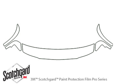 maxima 3M Clear Bra Hood Precut PPF Diagram