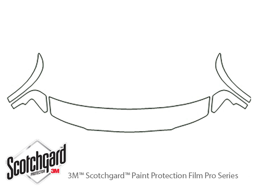 maxima 3M Clear Bra Hood Precut PPF Diagram