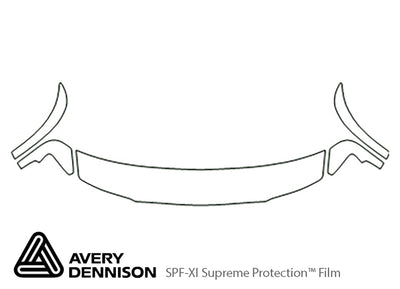 maxima Avery Dennison Clear Bra Hood Precut PPF Diagram