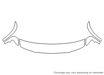 maxima 3M Clear Bra Hood Precut PPF Diagram