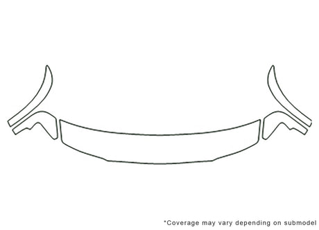 maxima 3M Clear Bra Hood Precut PPF Diagram