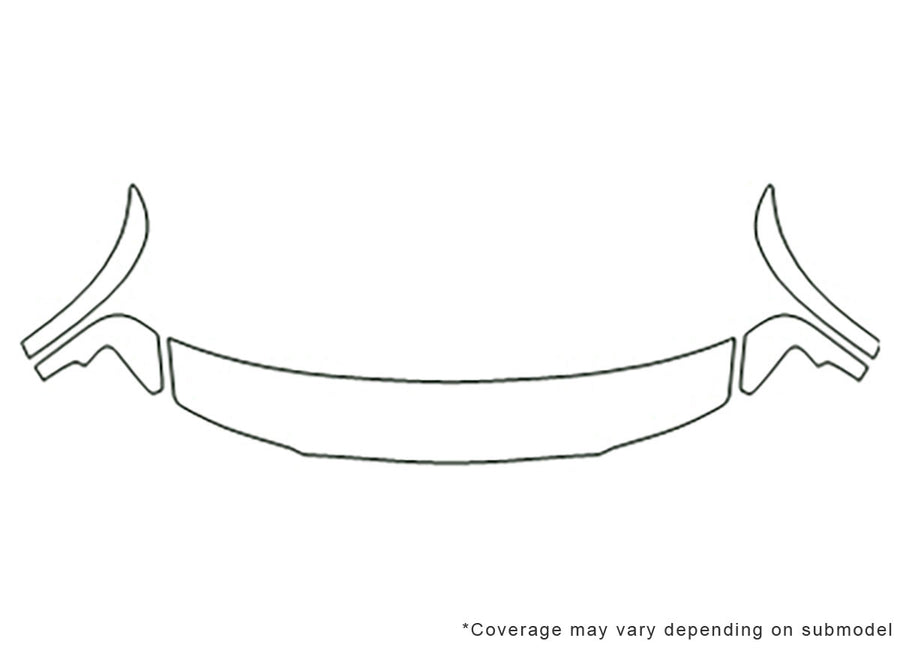 maxima 3M Clear Bra Hood Precut PPF Diagram