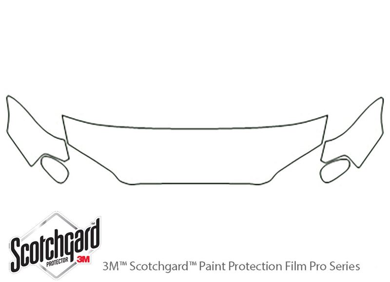 maxima 3M Clear Bra Hood Precut PPF Diagram