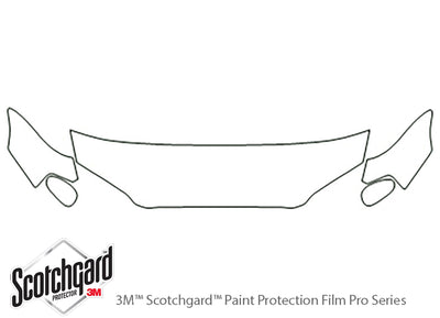 maxima 3M Clear Bra Hood Precut PPF Diagram